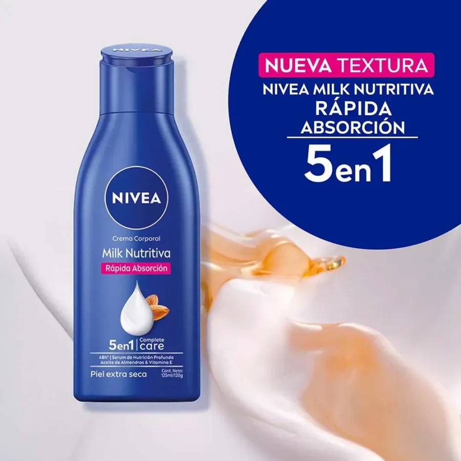 Crema corporal Nivea Body Milk piel extra seca 125 ml
