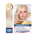 224426 L'Oréal Excellence Kit Coloración 121 Rubio Ultra Claro Ceniza
