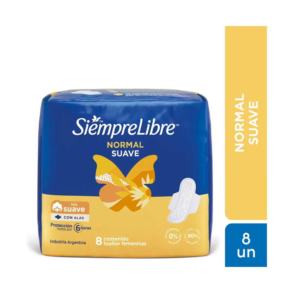226712 Siempre Libre Normal Suave con Alas Toallas Femeninas x8 - Imagen 1