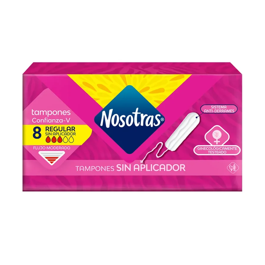 Tampones regulares sin aplicador x8 unidades - Nosotras