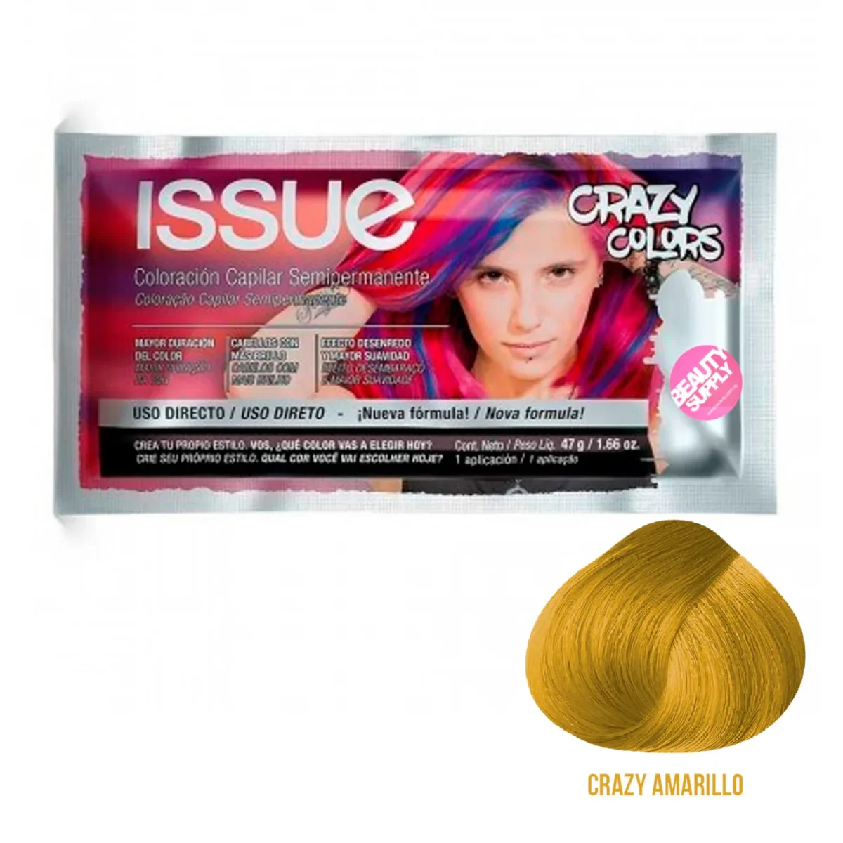 305959 Tinte Issue Crazy Color Amarillo - Imagen 1
