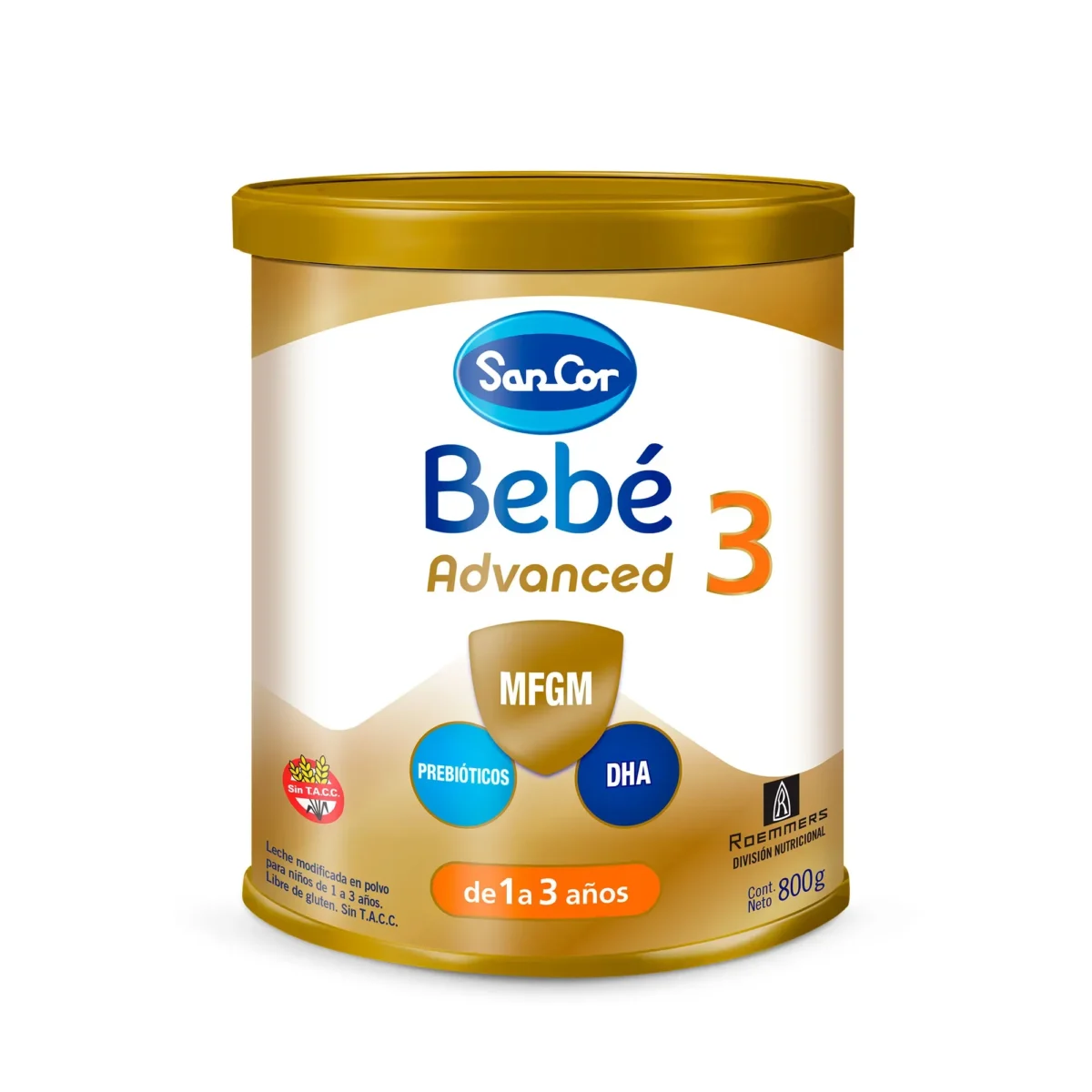 SanCor Bebé 3 Advanced Fórmula Etapa 3 Lata x800g - Imagen 1