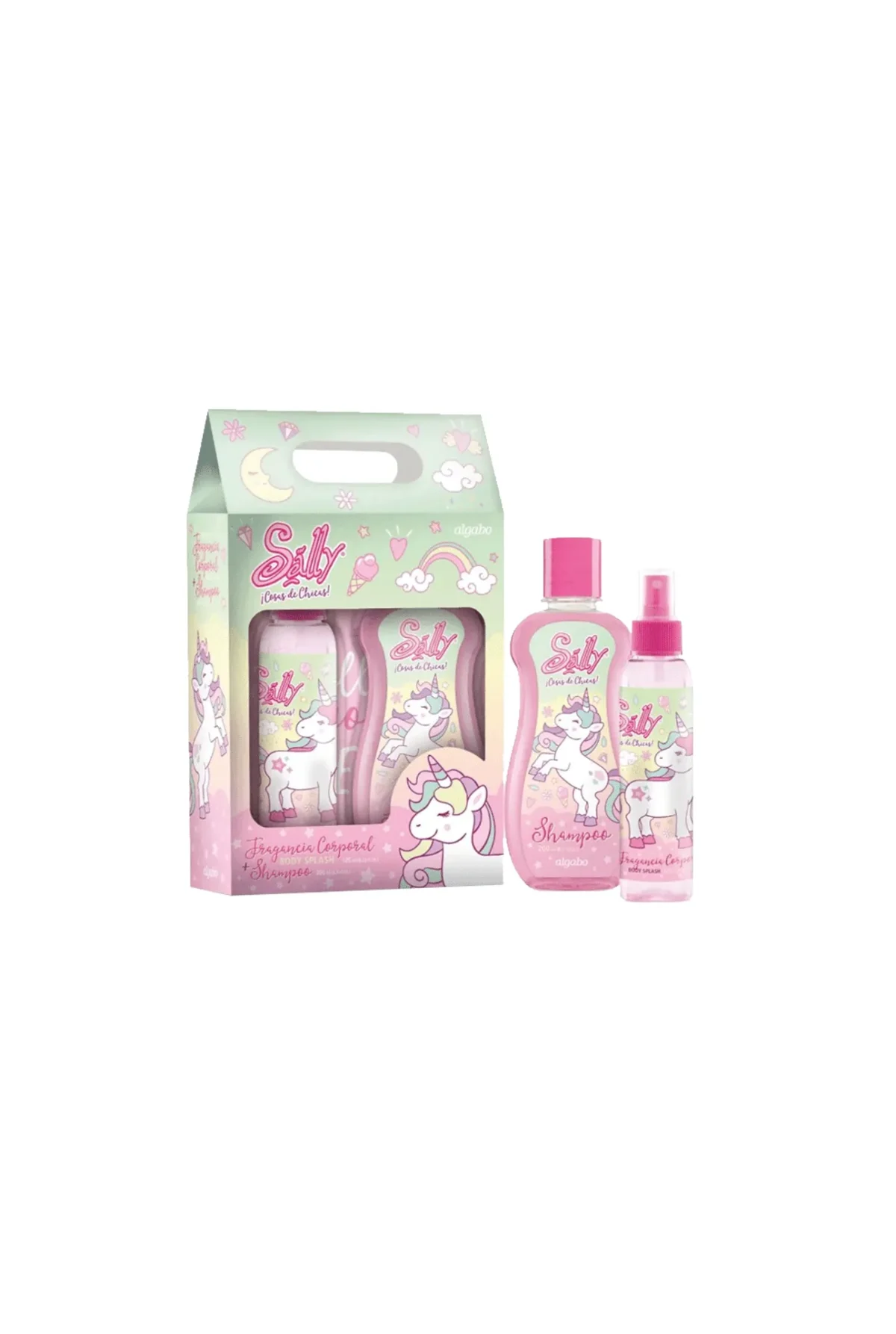 Set shampoo y body splash Sally - Algabo - Imagen 1
