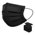 Barbijo Descartable Tricapa Negro con Elástico x50 Unidades