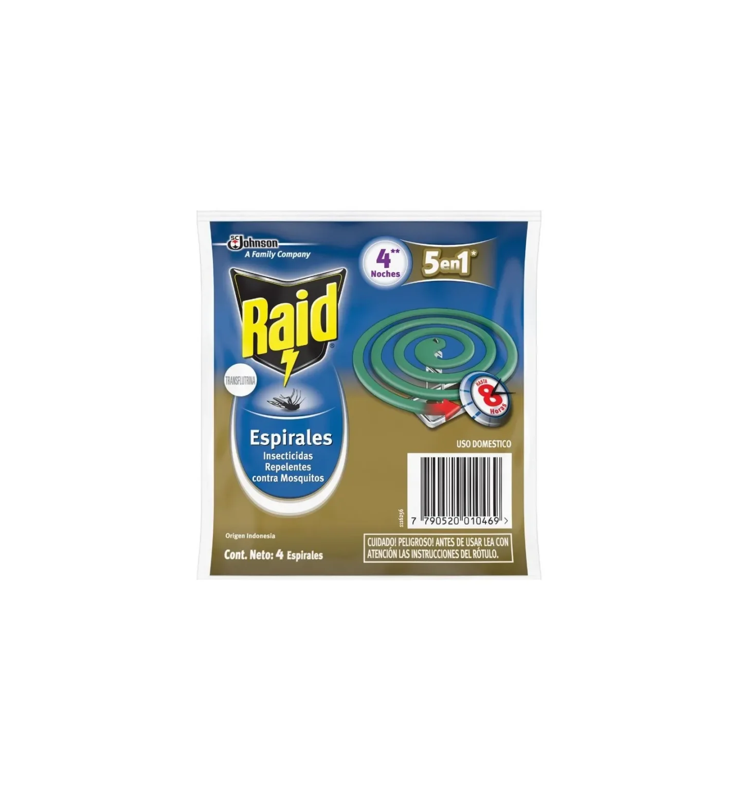 Raid Espirales Repelente de Mosquitos x4 unidades - Imagen 1