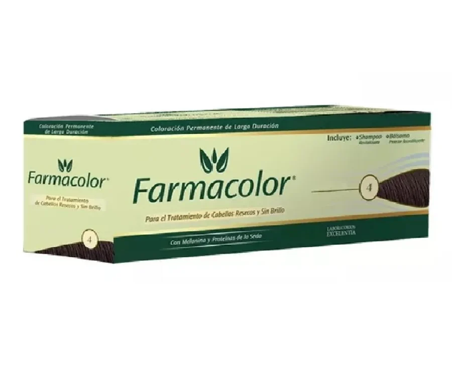 Tintura Farmacolor tono 4 Castaño – Farmacolor