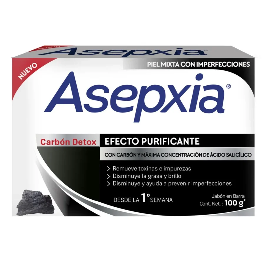 Asepxia Carbón Detox jabón 100 g
