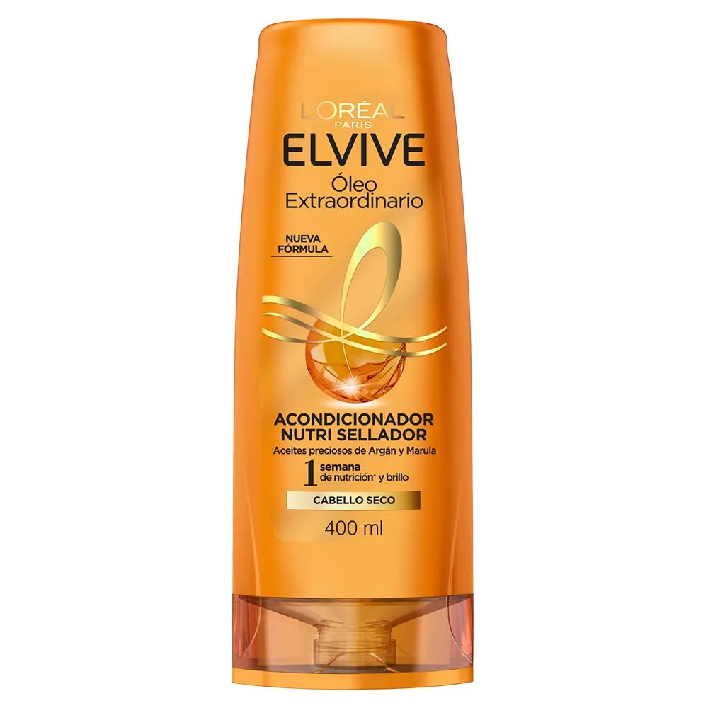 7509552791280 -2-.jpg L'Oréal Elvive Óleo Extraordinario Nutrición Acondicionador 400 ml - Imagen 1
