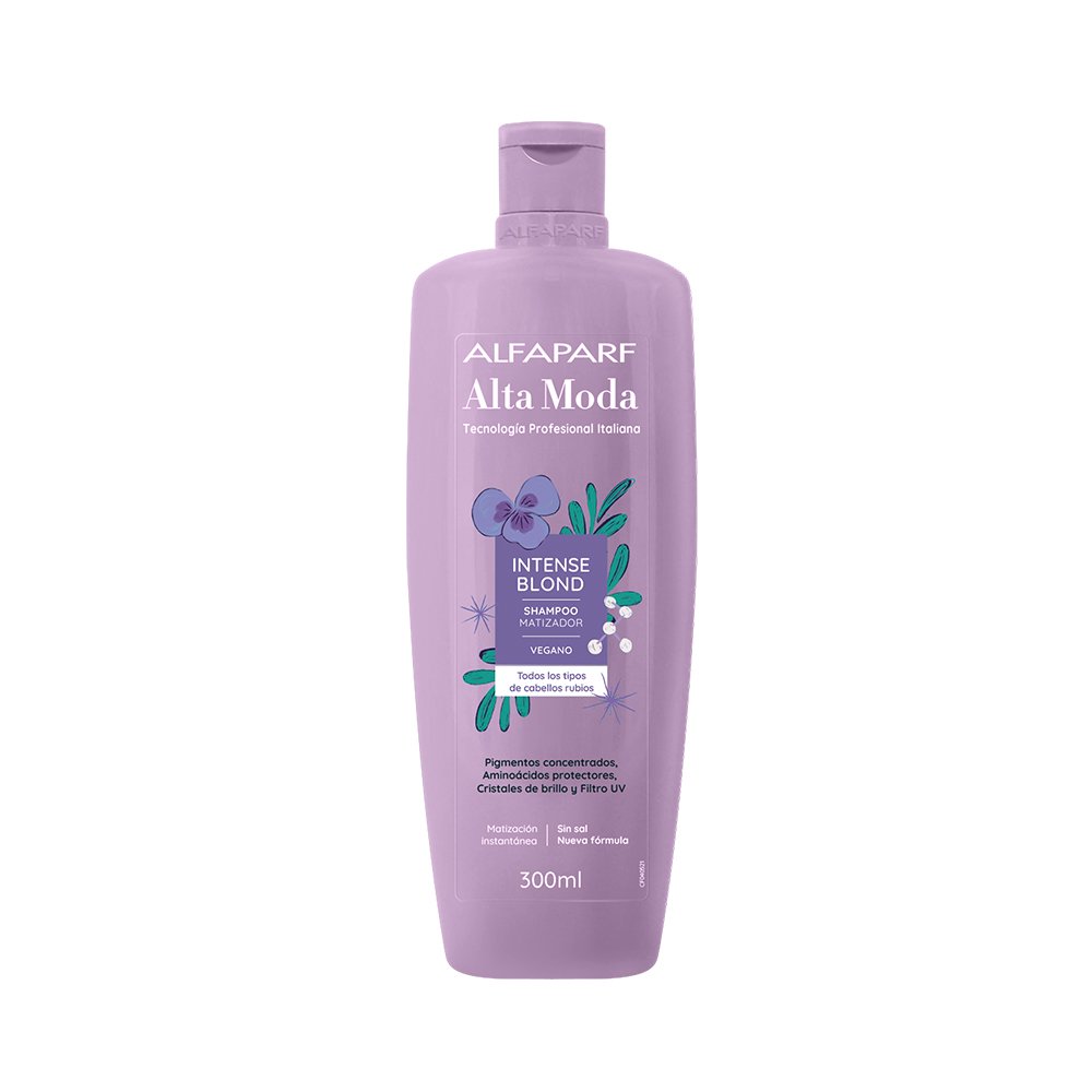 7798180961435 Alfaparf Alta Moda Intenso Blond Desamarillador Shampoo 300ml - Imagen 1