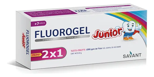 D_NQ_NP_766336-MLA89153886625_082025-O Fluorogel Junior Tutti Frutti Pasta Dental Niños 60g x 2 unidades - Imagen 1