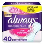Always Liners Plus Protectores Diarios con Perfume x 40 unidades