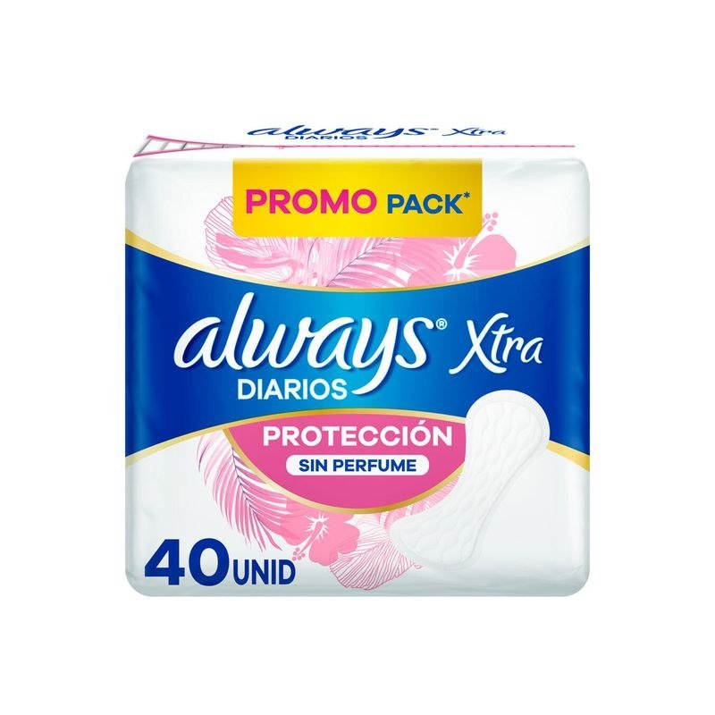 Always Xtra Doble Protección Seca Protectores Diarios x 40 unidades Always Xtra Doble Protección Seca Protectores Diarios x 40 unidades