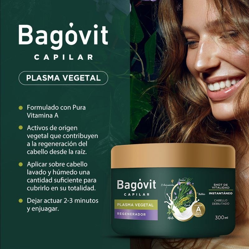 Bagovit Cápsulas Plasma Vegetal Tratamiento Capilar