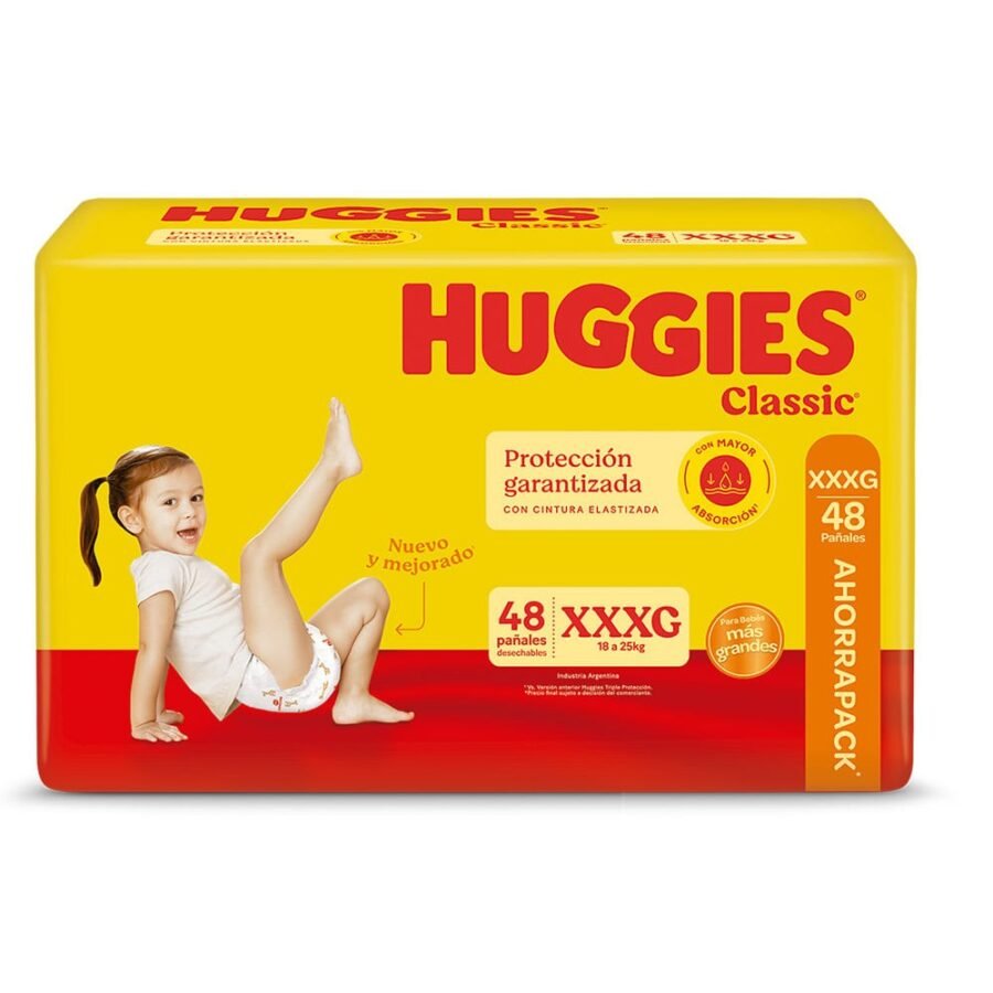 Huggies Pañal Amarillos Talle XXXG x 48 unidades