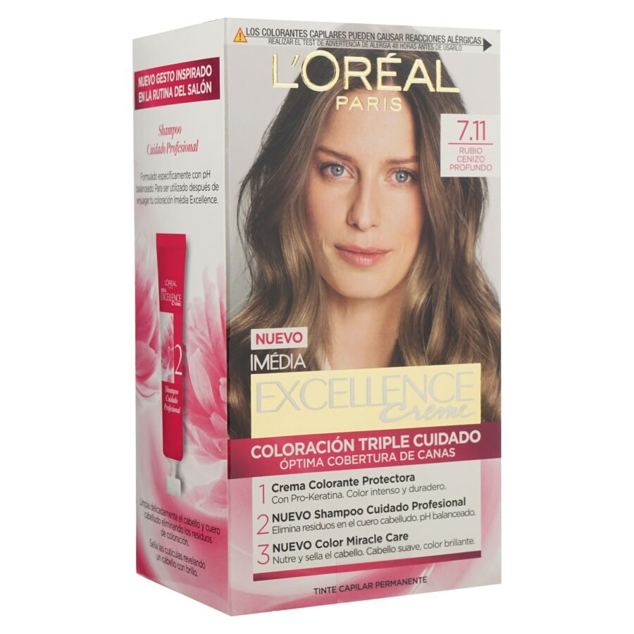 L'Oréal Excellence Tinte Capilar 7.11 Rubio Ceniza Profundo