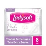 Ladysoft Piel Sensible Toallas Femeninas x 8 unidades