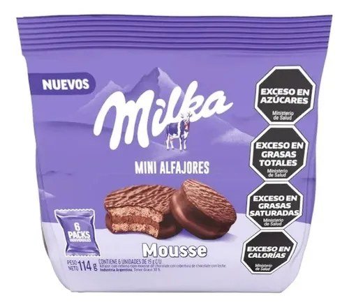 Mini Alfajores Milka Mousse x 114g