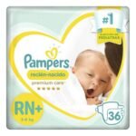 Pampers Pañales Premium Care Recién Nacido+ x 36 unidades