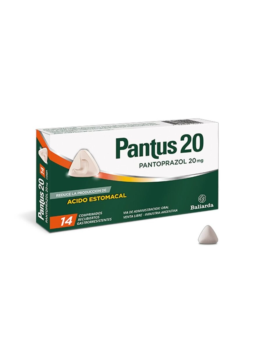 Pantus 20 mg Comprimidos Recubiertos Gastrorresistentes x 30