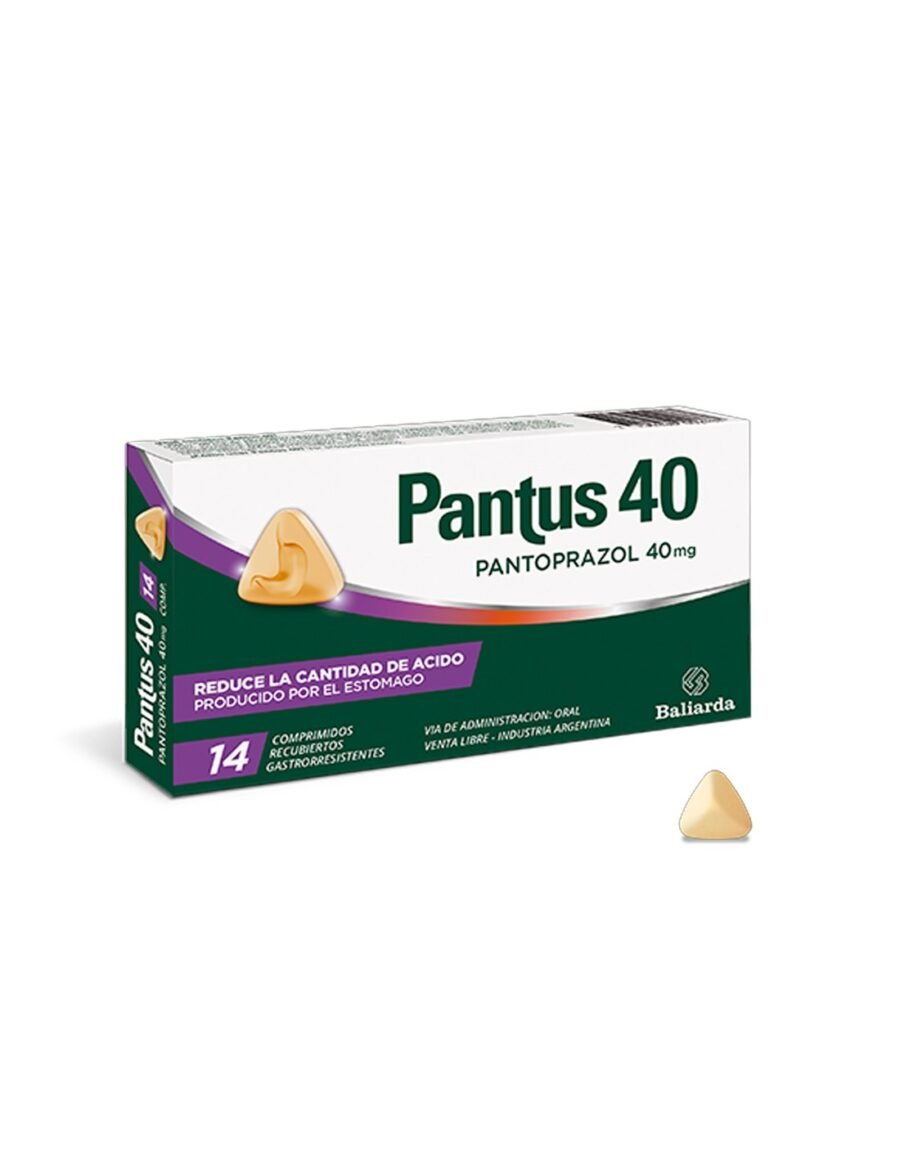 Pantus 40 mg Comprimidos Recubiertos Gastrorresistentes x 30