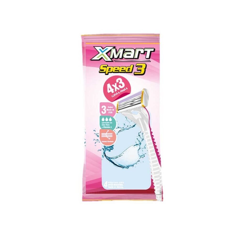 Xmart Speed3 Femenino Máquinas de Afeitar x 3 unidades (Pack 4x3)