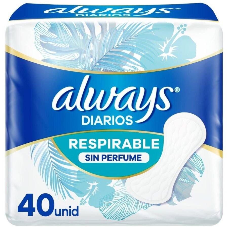 Always Liners Plus Protectores Diarios Sin Perfume x 40 unidades