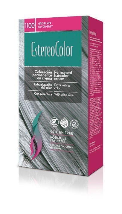 Estereocolor-Tinte-Capilar-Gris-Plata-N1100 Estereocolor Tinte Capilar Gris Plata N°1100