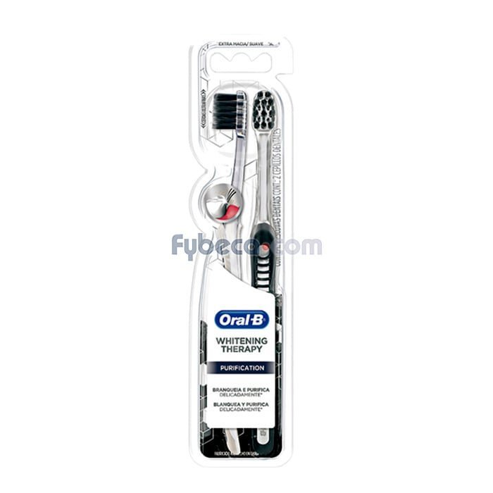 Oral-B Whitening Purification Cepillos Dentales x 2 unidades